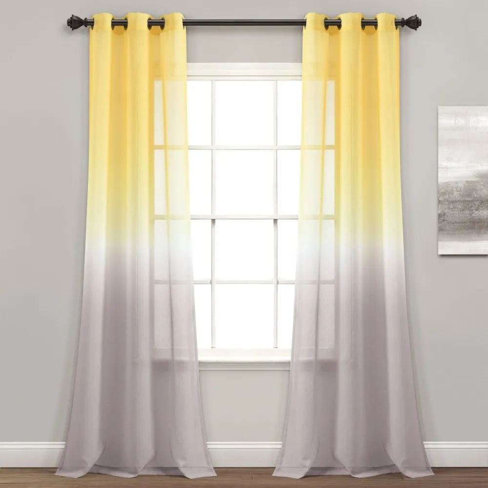 Bohemian Ombre Blackout Curtain Panel Set