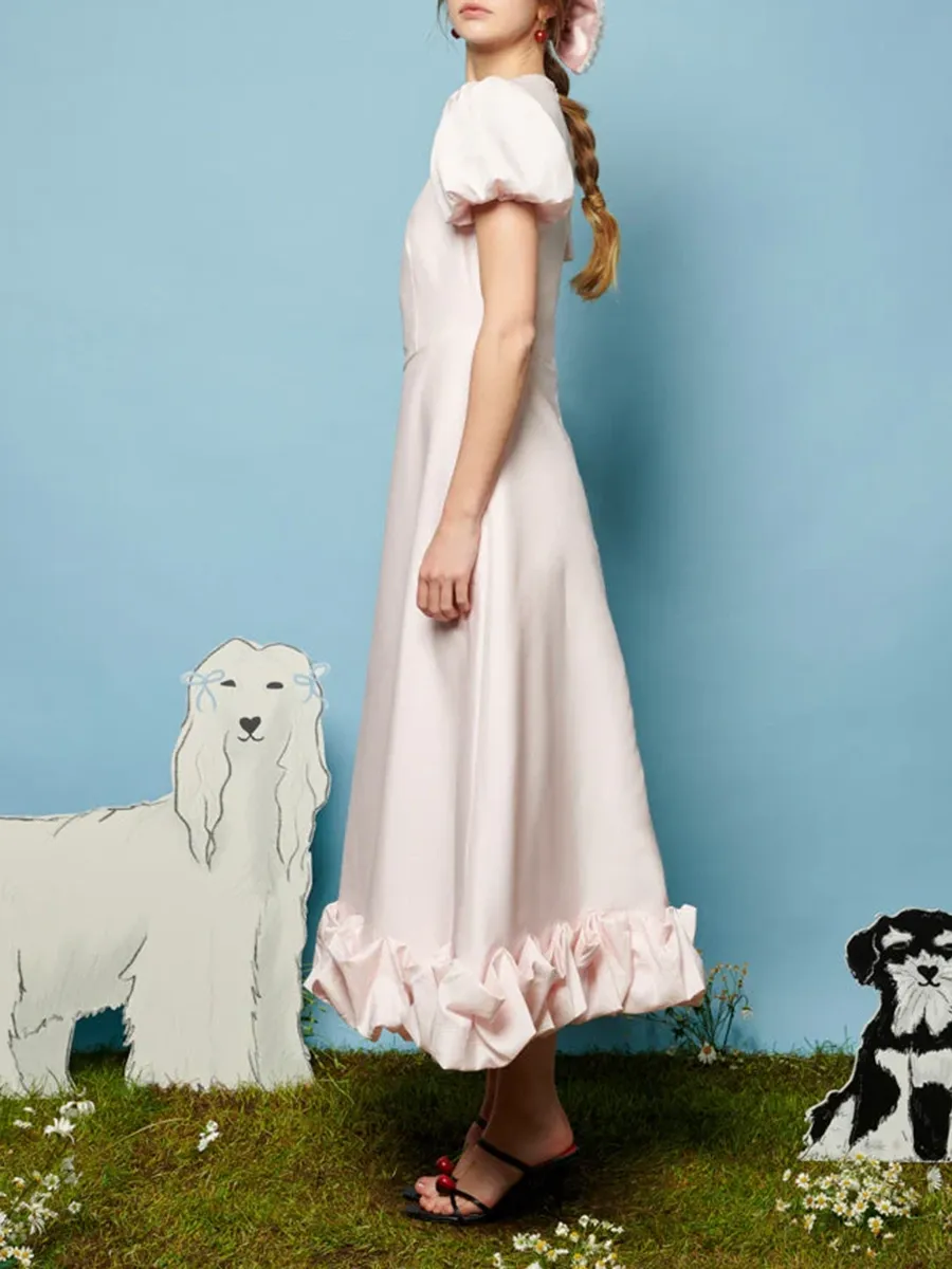 Taffeta Midi Dress