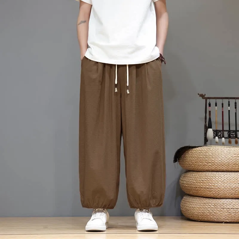 Elastic Waist Harem Pants