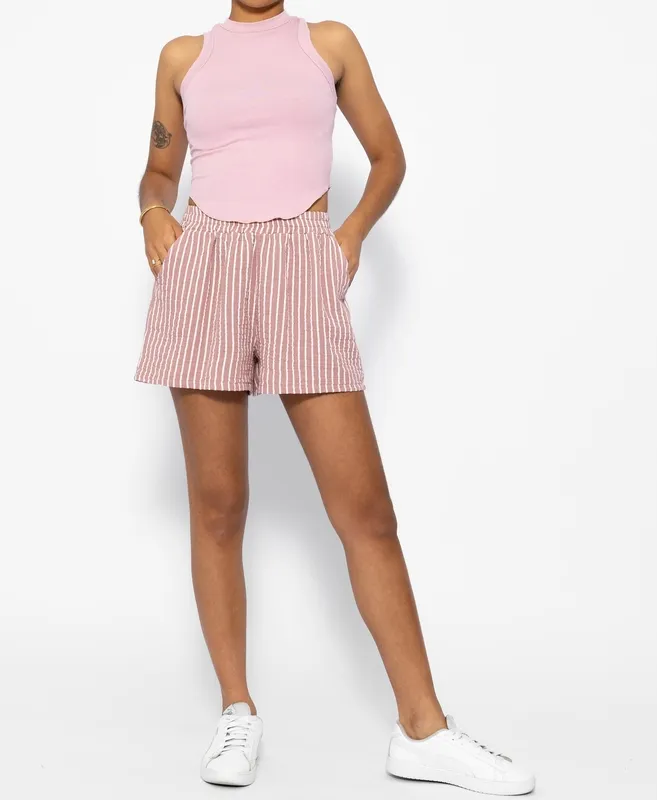 Pink Striped Clean Soft Shorts