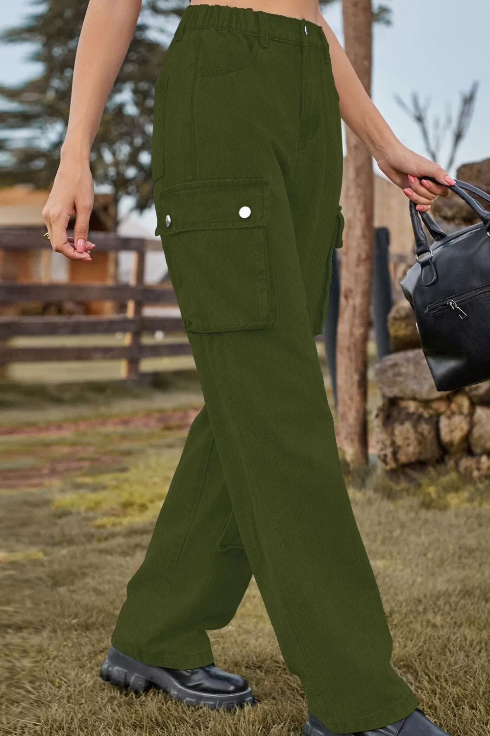 Loose Fit Long Pocket Denim Jeans