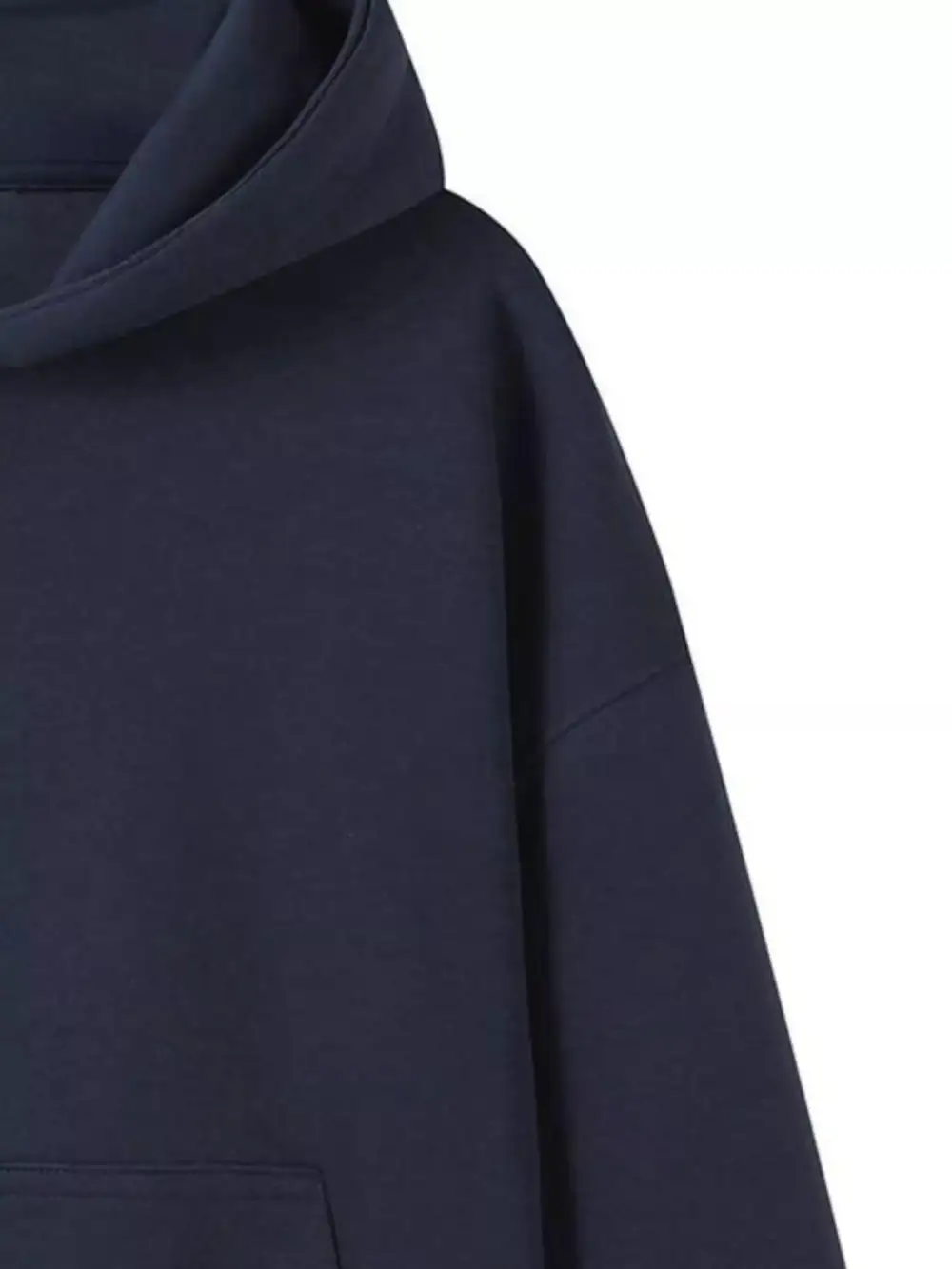 Zip-Detail Pocketed Long-Sleeve Hoodie