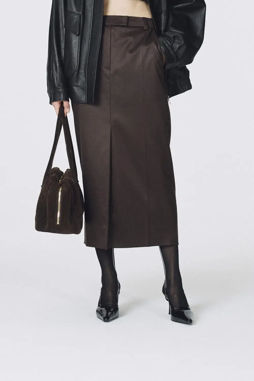 Faux Leather Pointed Toe Slingback