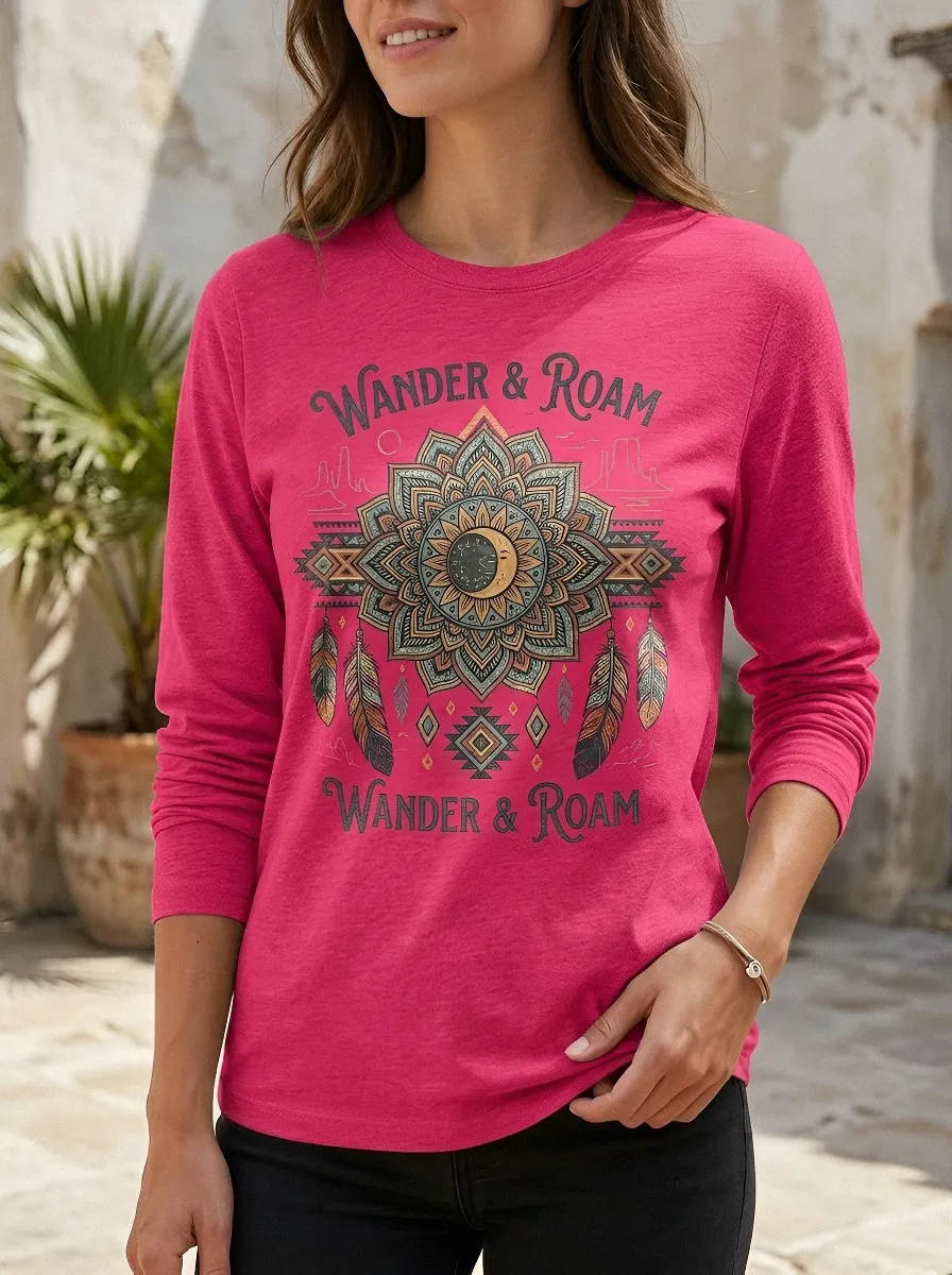 Boho Wander Roam T-Shirt Classic