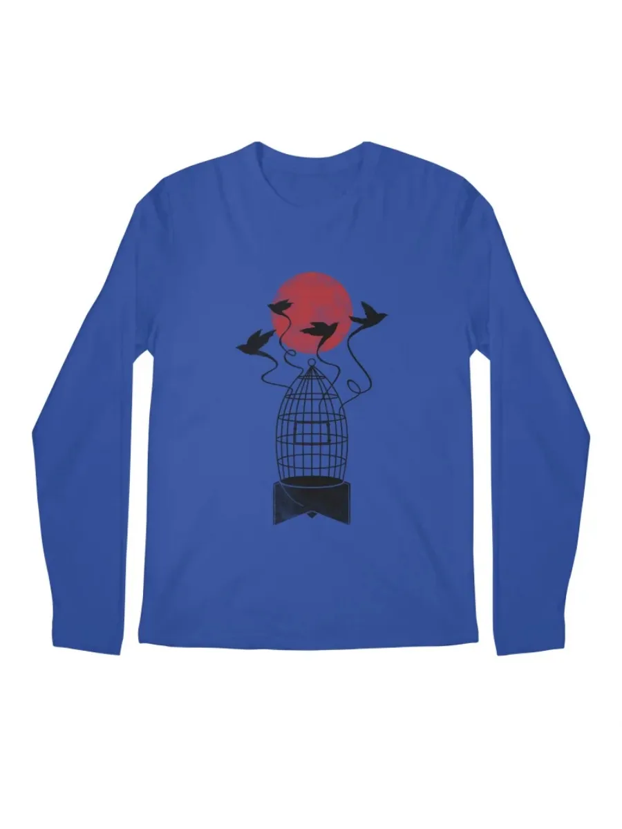 Minimalist Bird Printed T-Shirt