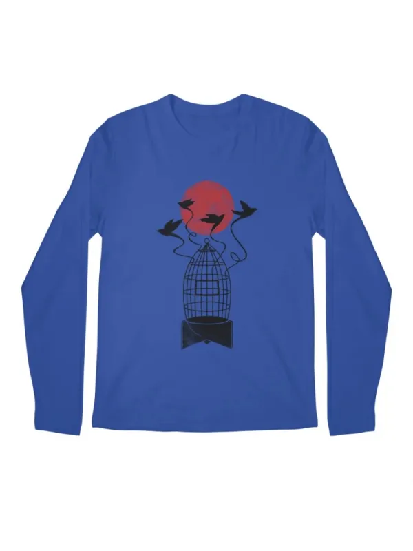 Minimalist Bird Printed T-Shirt