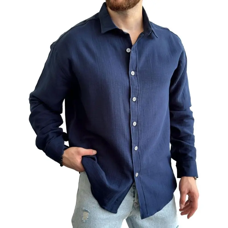 Washed Textured Woven Shirt