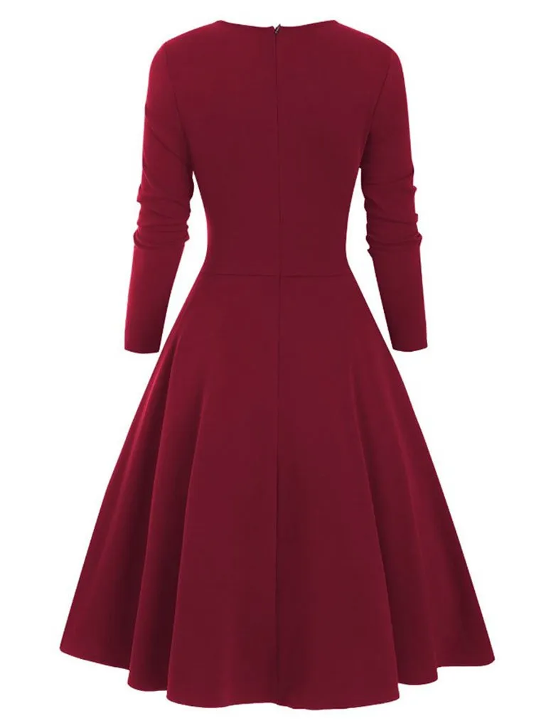 Layered Bow Swing Swing Dress