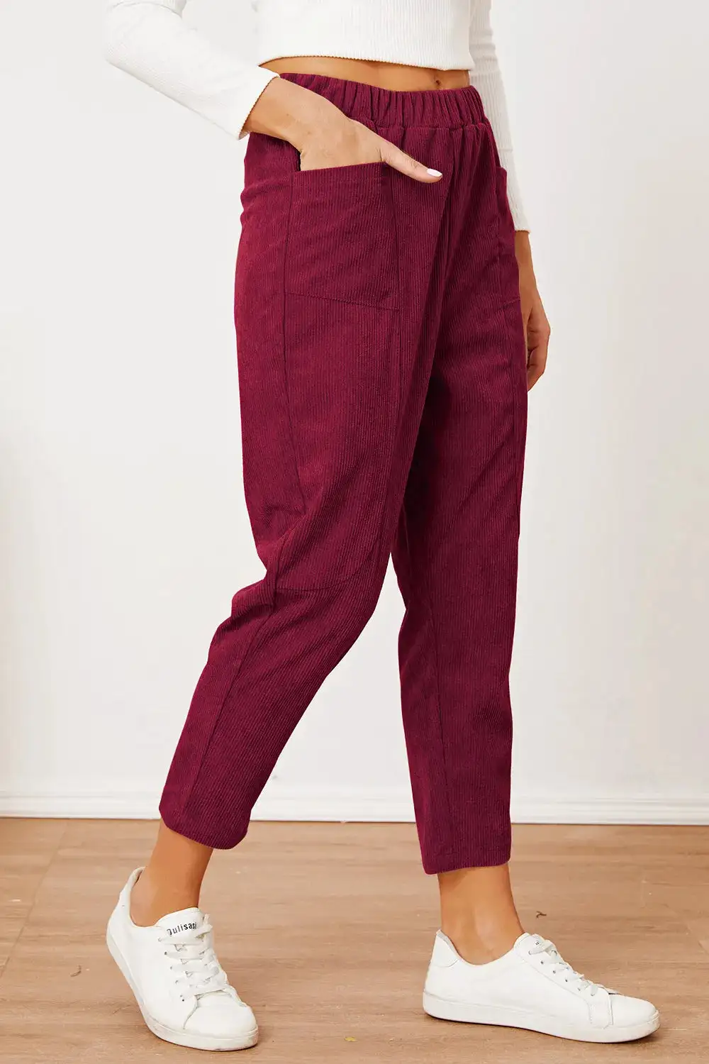 Everyday High Waist Pocket Detail Pants