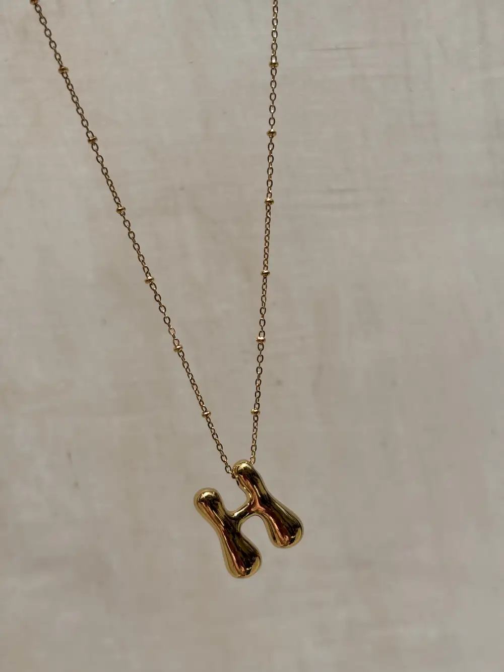 Bubble Initial Necklace