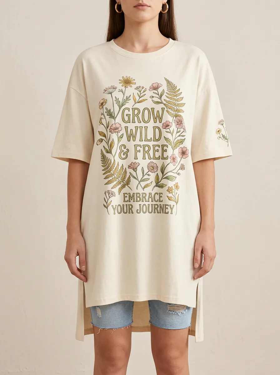 Boho Nature Lover Wildflower T-Shirt