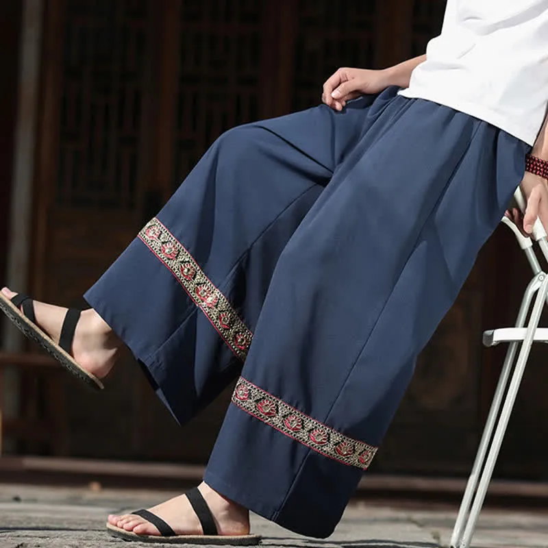 Elastic Waist Wide Leg Pants