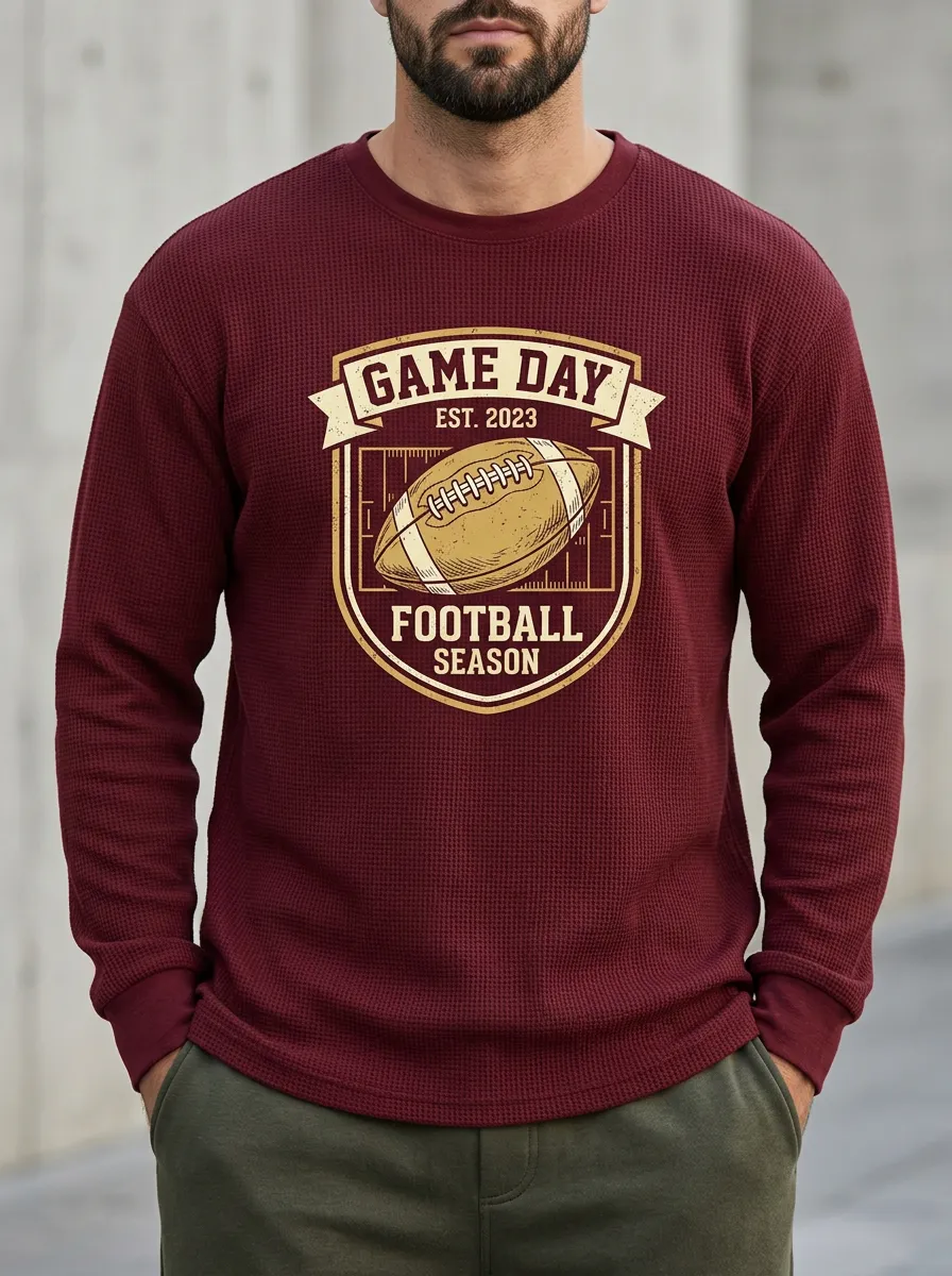 Football Graphic Casual T-Shirt