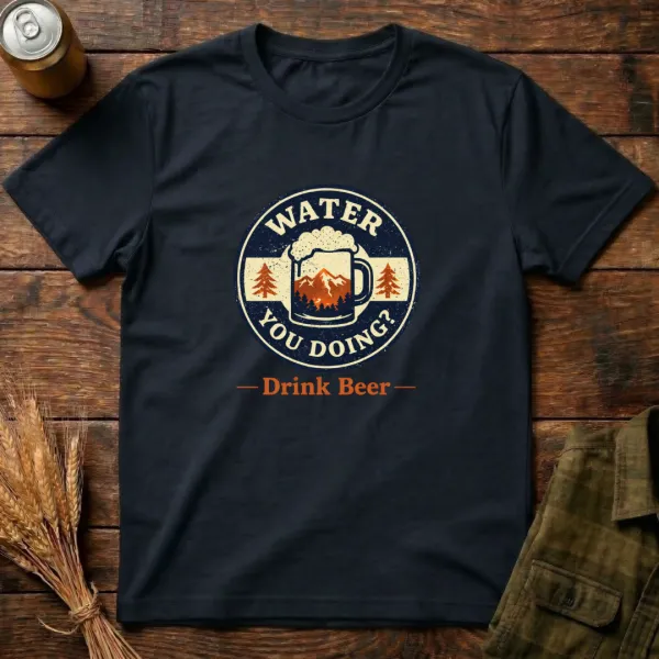Water You Doing Graphic Cotton T-Shirt