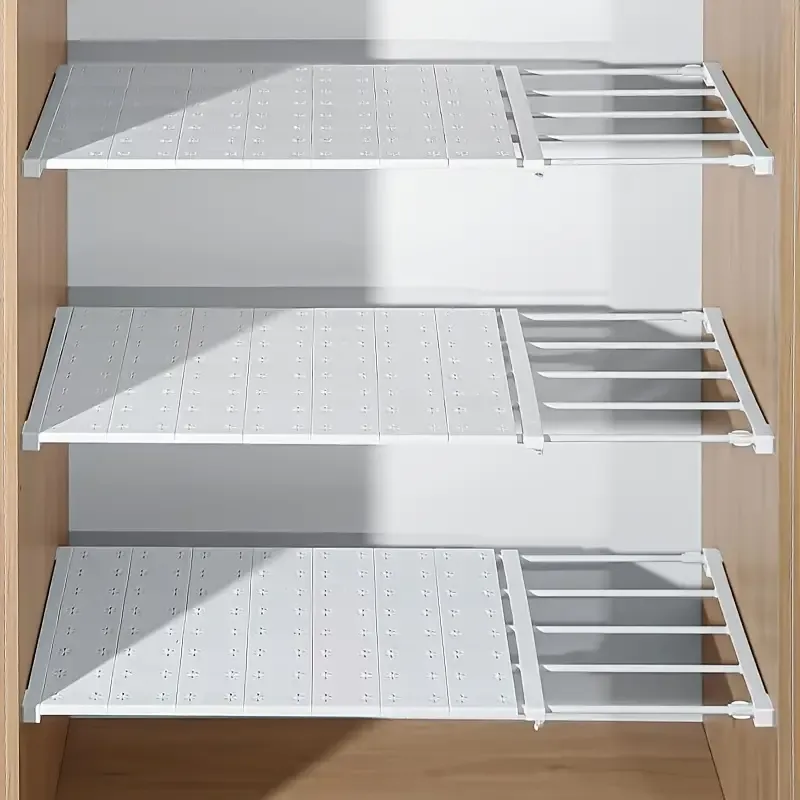 Adjustable Storage Shelf Set Expandable for Wardrobe