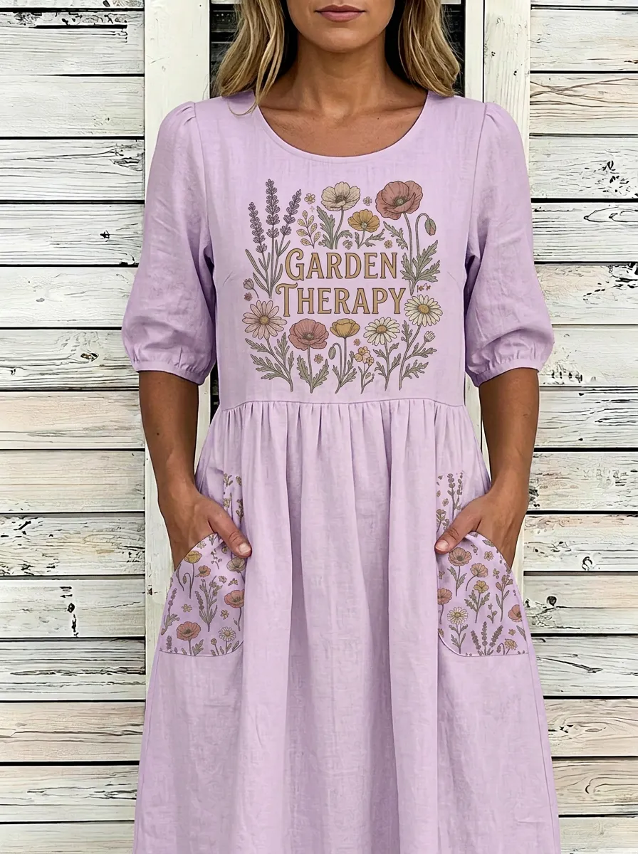 Garden Therapy Floral Botanical Dress