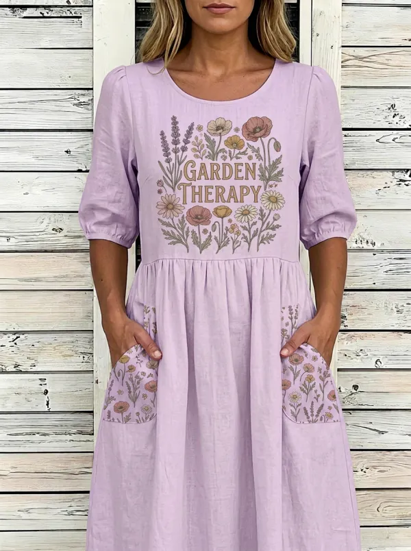 Garden Therapy Floral Botanical Dress