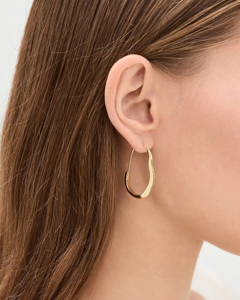 Sculpted Wave Hoop Earrings