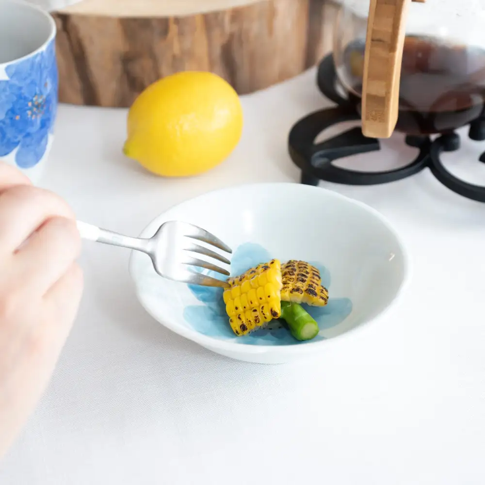 Modern Floral Porcelain Serving Bowl
