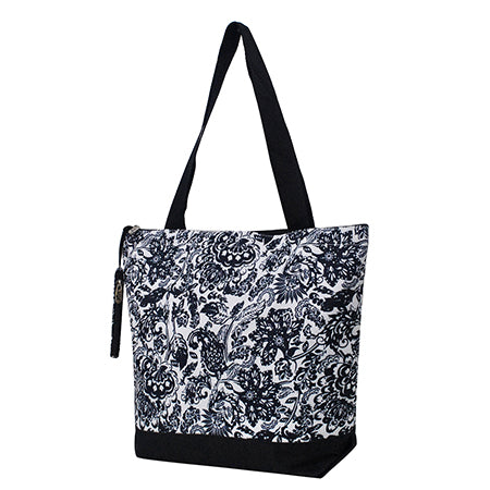 Damask Canvas Tote Bag