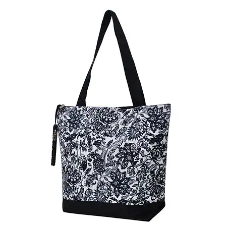 Damask Canvas Tote Bag
