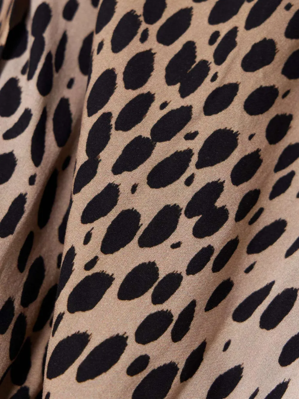 Leopard Round Neck Long Sleeve Dress