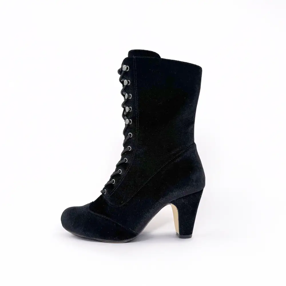 Velvet Victorian Ankle Boots