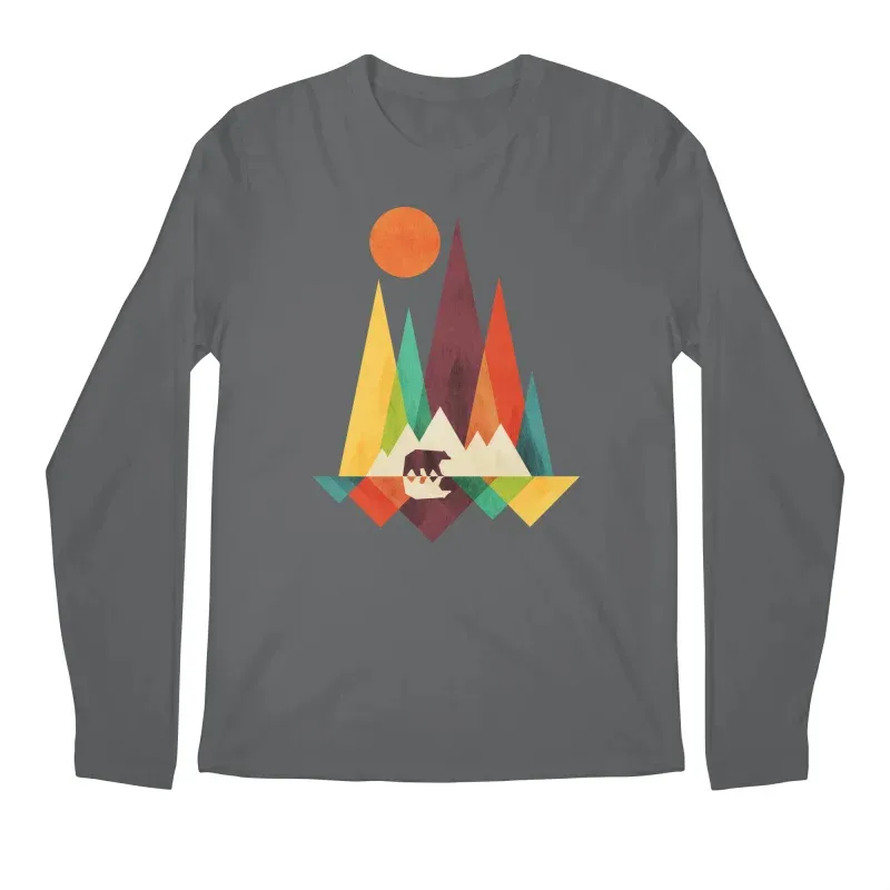 Men's Creative Pattern Round-Neck Long-Sleeved T-Shirt