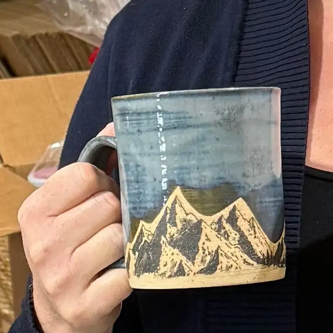 Handcrafted Mountain Ceramic Mug