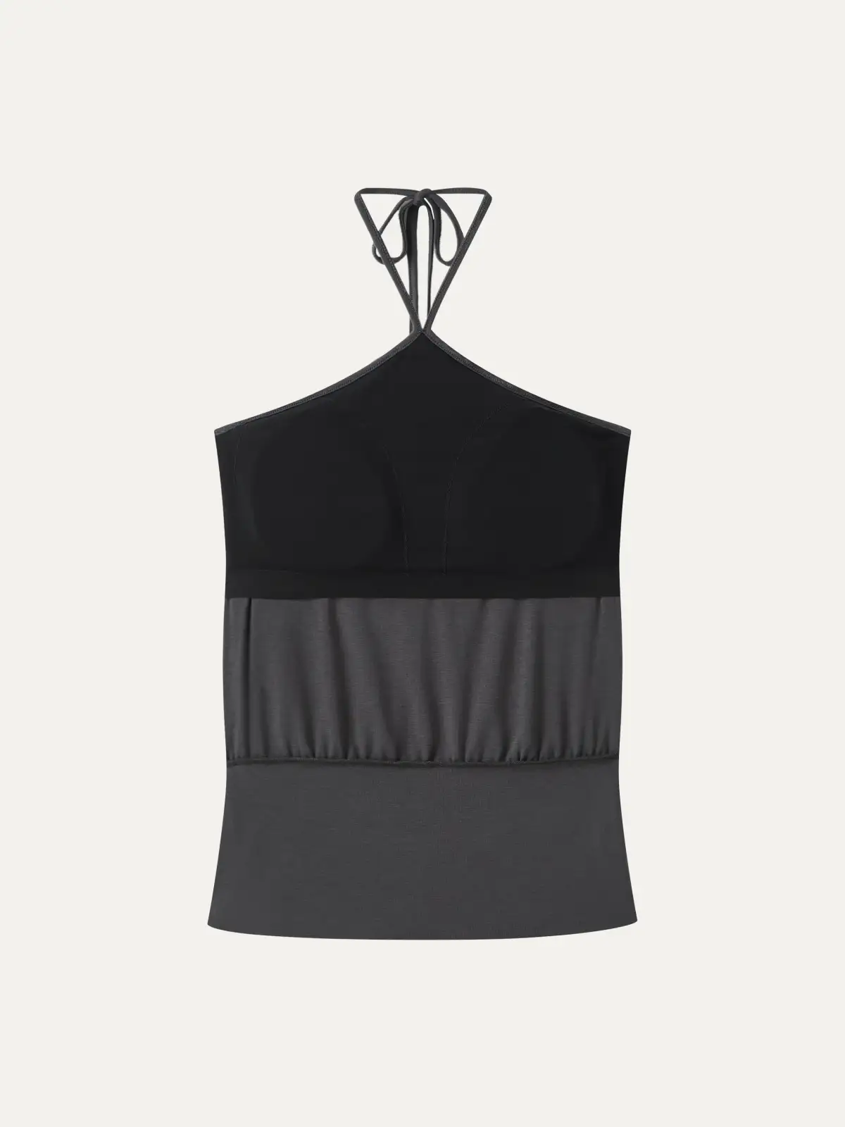Halter Ruched Hem Bra Top