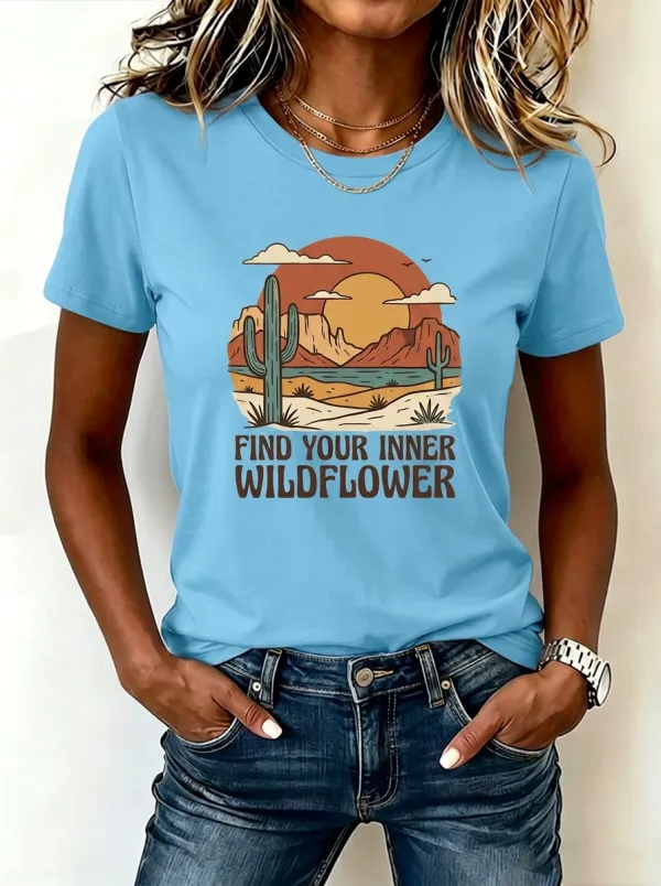 Desert Nature Lover Cactus Sunset T-Shirt