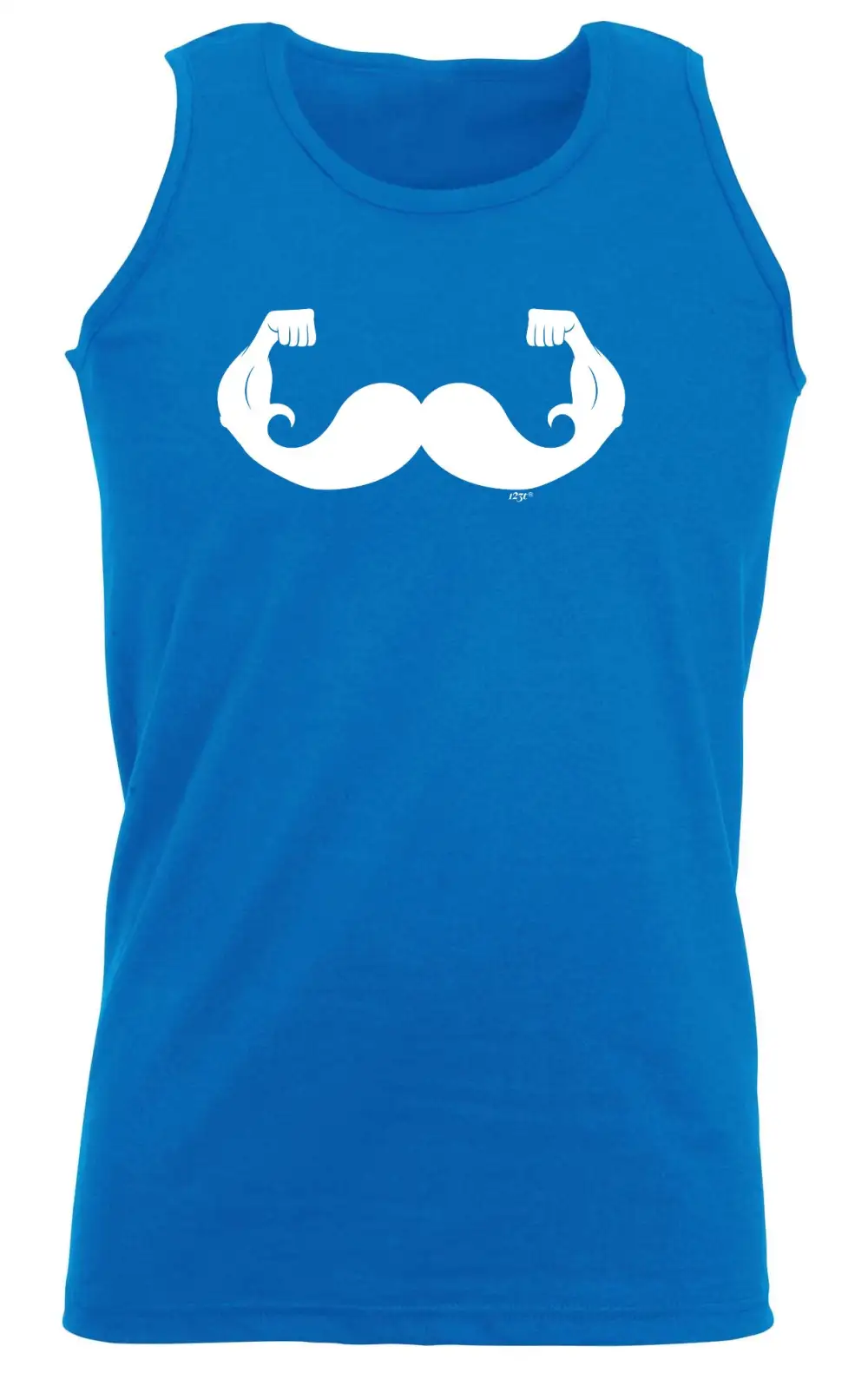 Moustache Muscles Graphic Tank Top