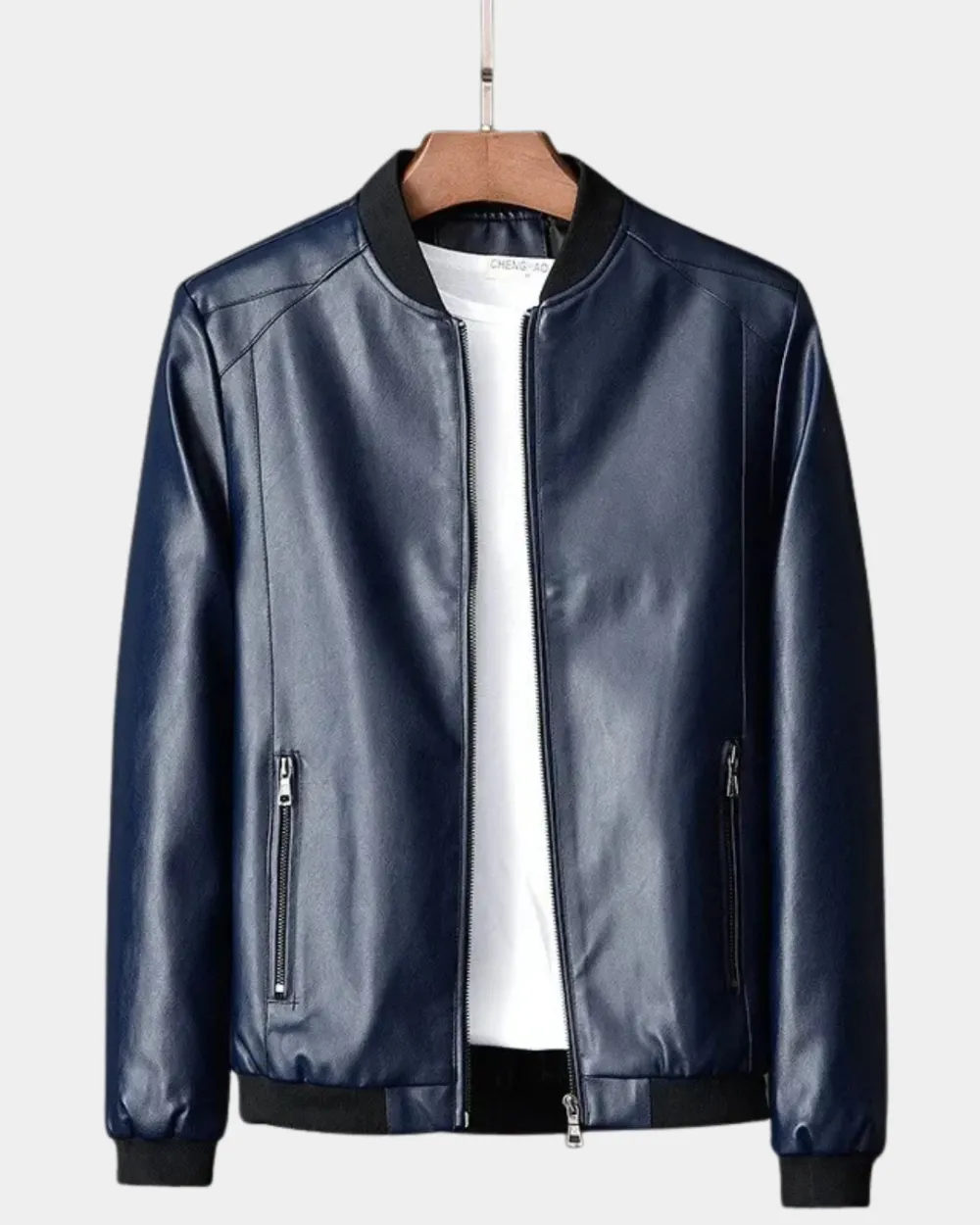 Smooth Faux Leather Zip Jacket
