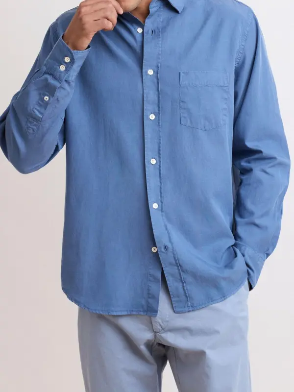 Casual Soft And Comfortable Coronet Blue Shirt