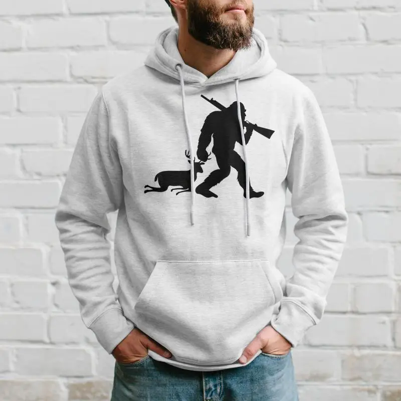 Bigfoot Deer Hunting Sasquatch Dad Wildlife Hunter Hoodie