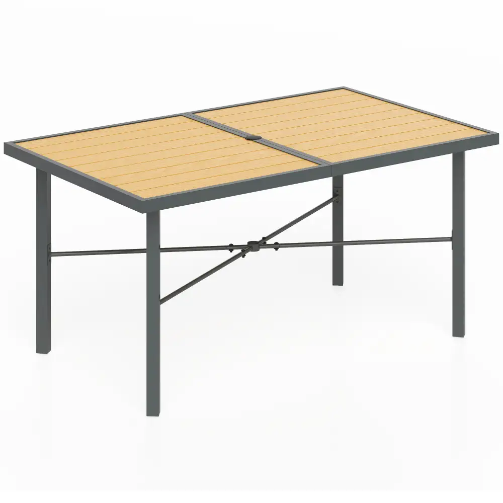 Wooden Framed Garden Dining Table