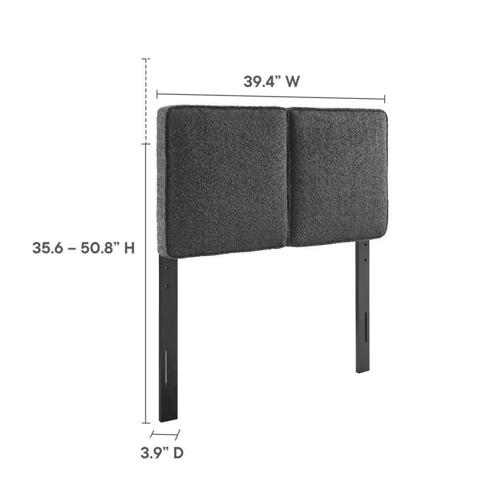 Boucle Fabric Headboard Contemporary Home Design