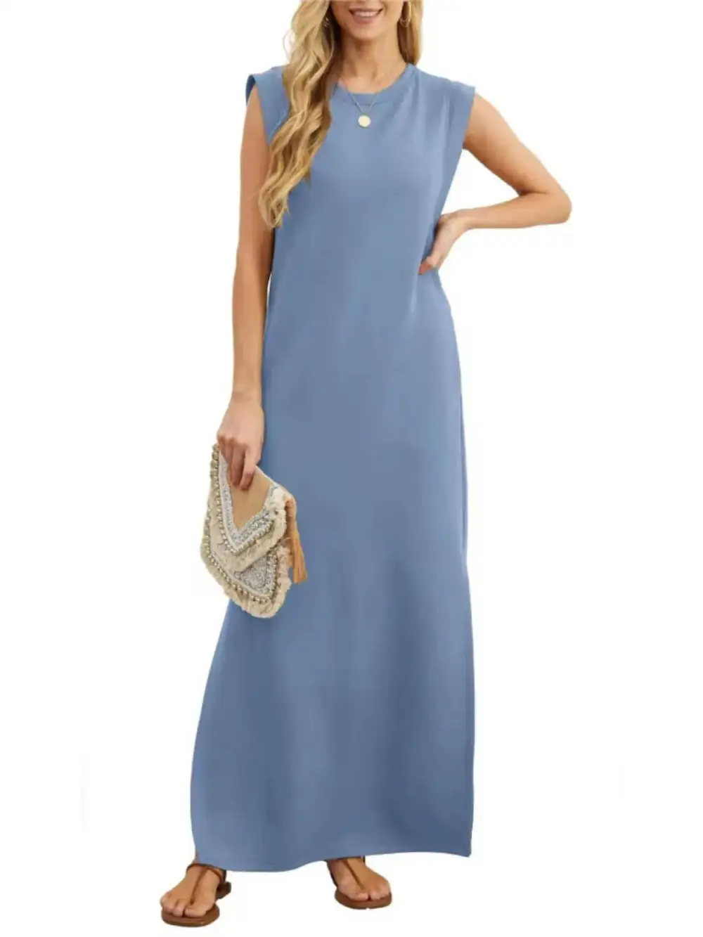 Tank Slit Round Maxi Dress