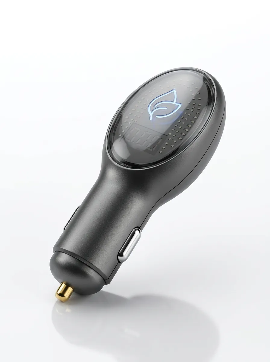 Digital Display & Leaf Icon Vehicle Fuel Saver