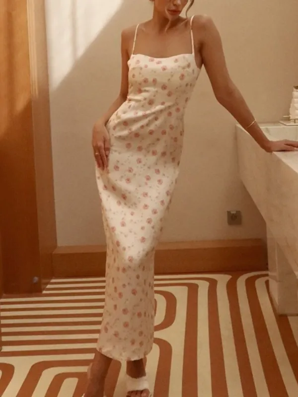 Midi Spaghetti Strap Midi Dress