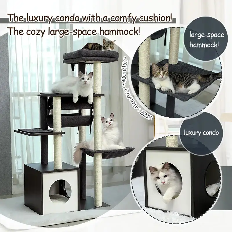 Comfortable Cat Climbing Tree Plush Frame