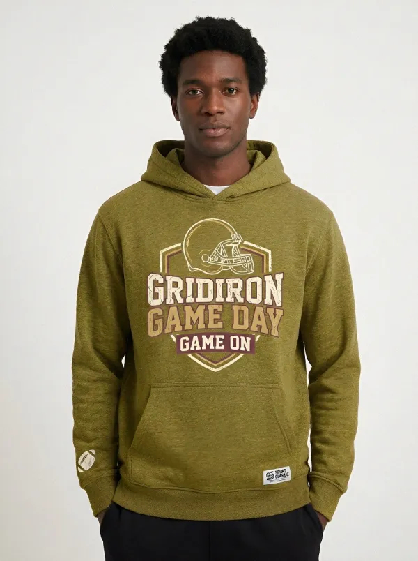 Men's American Football Lover Gridiron Game Day Graphic Hoodie
