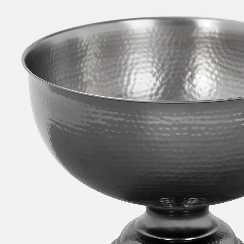 Hammered Metal Punch Bowl