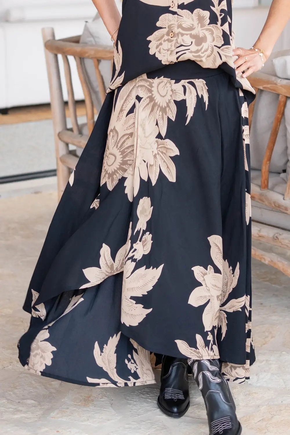 Classic Modern Everyday Casual Floral Skirt