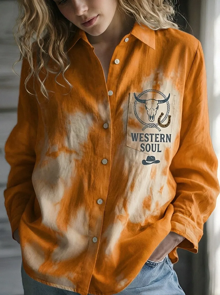 Western Soul Cow Casual Shirt