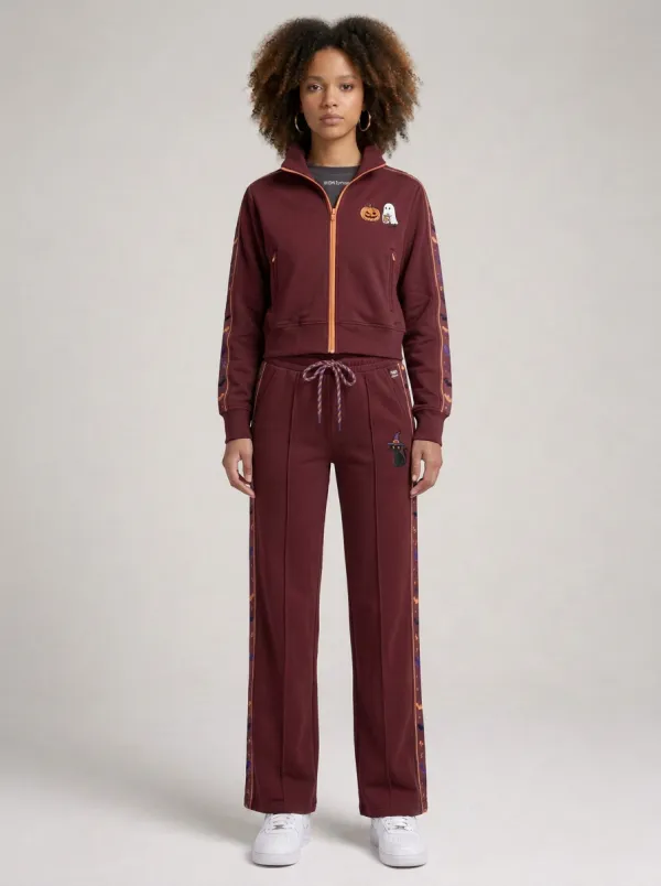 Women's Halloween Ghost Pumpkin Cat Printed Tracksuit
