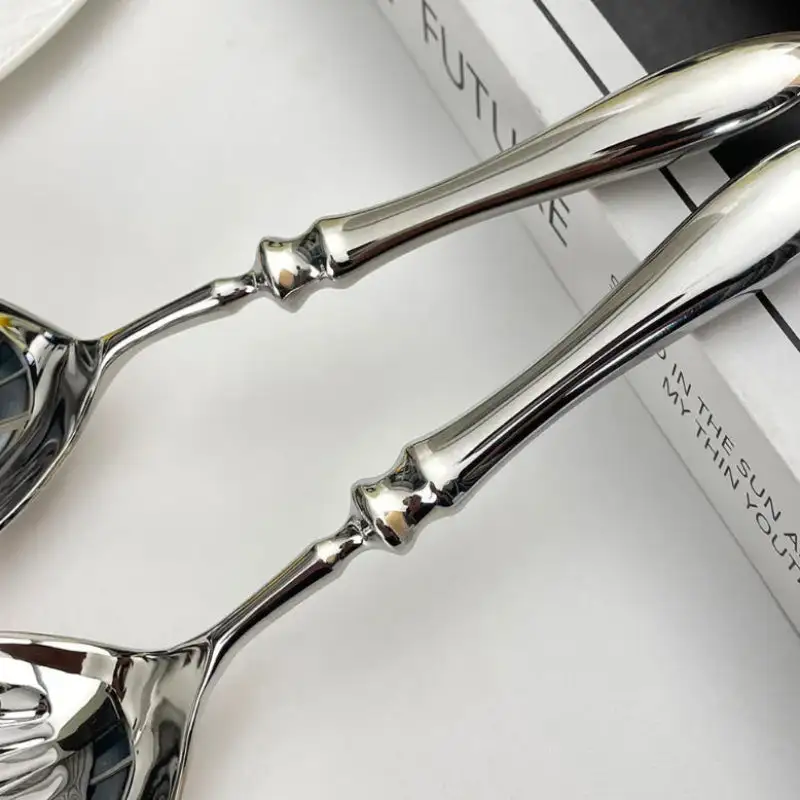 Sculpted Shell Stainless Steel Serving Spoons