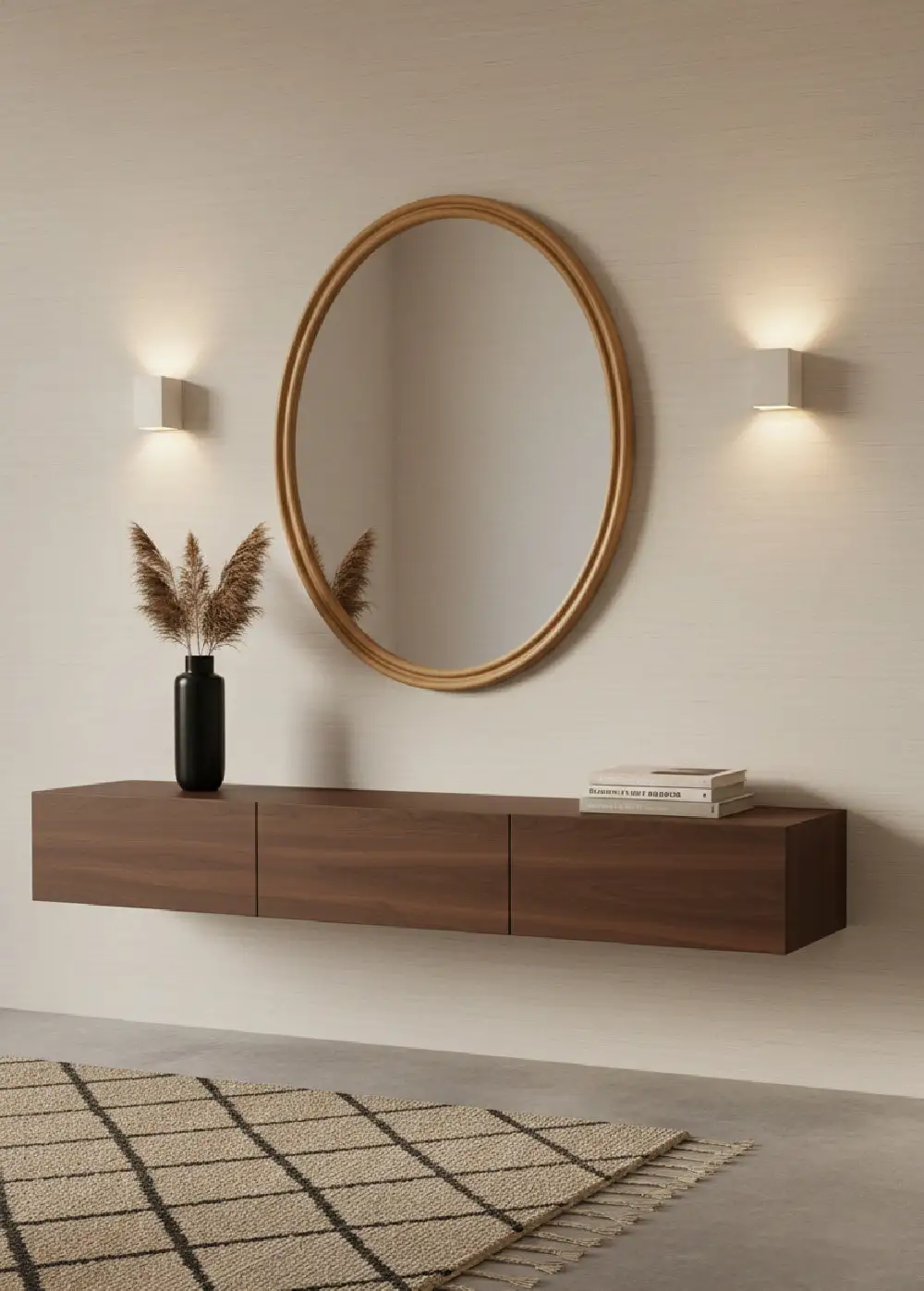 Arched Oval Wall Mirror