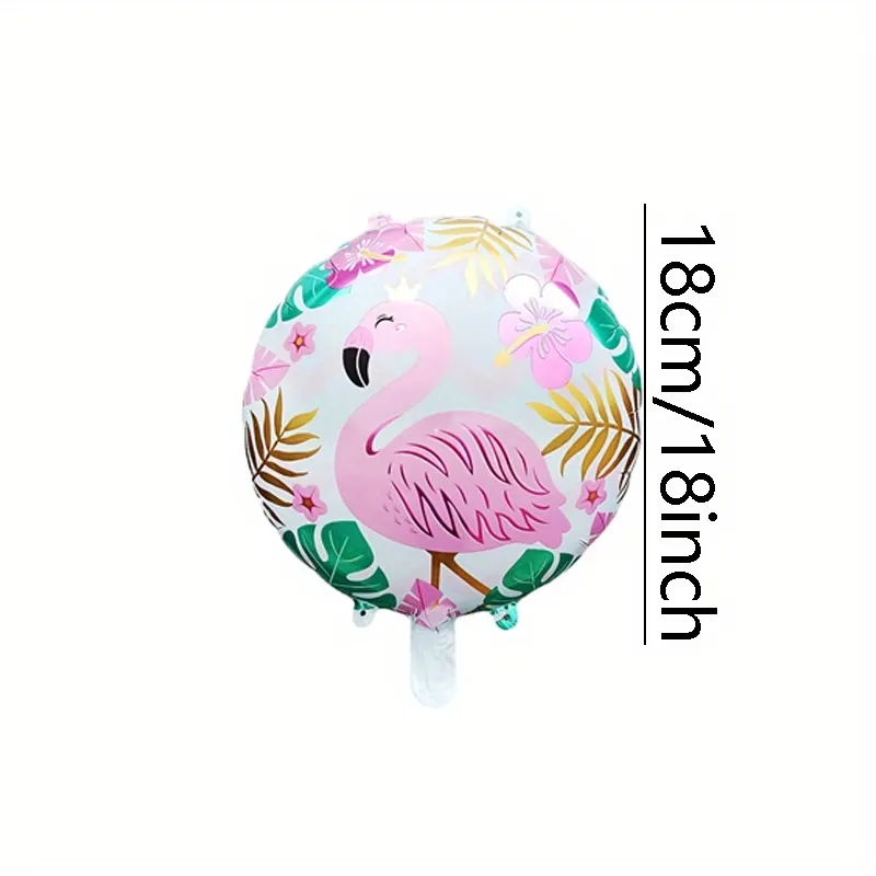 6 Pcs Tropical Flamingo Mylar Balloons