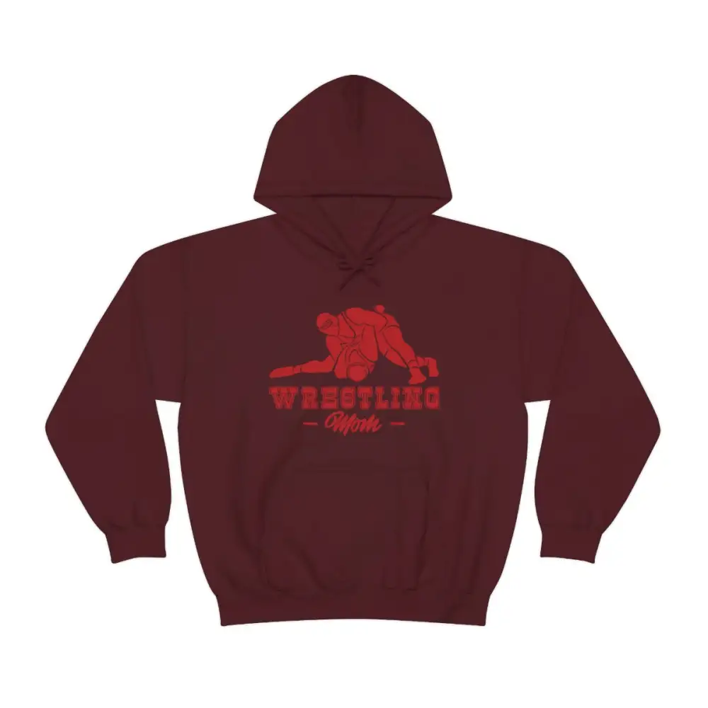 Mom Support Wrestling Graphic Pullover Hoodie
